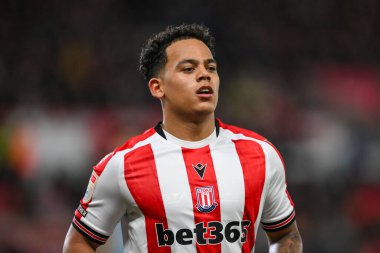 Stoke City 'den Milyon Manhoef, Stoke City - Cardiff City maçında 14 Aralık 2024' te Bet365 Stadyumu, Stoke-on-Trent 'te karşılaştı.