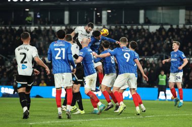 Derby County 'den Eiran Cashin, 13 Aralık 2024' te İngiltere 'nin Derby Park Stadyumu' nda oynanan Gökyüzü İddia Şampiyonası 'nda Derby County ve Portsmouth maçında 2-0 berabere kaldı.