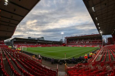 Premier Lig karşılaşması öncesinde Nottingham Forest, Aston Villa 'ya karşı City Ground, Nottingham, İngiltere' de 14 Aralık 2024