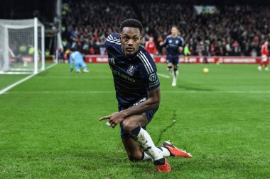 Jhon Durn of Aston Villa celebrates his goal to make it 0-1 during the Premier League match Nottingham Forest vs Aston Villa at City Ground, Nottingham, United Kingdom, 14th December 2024 clipart