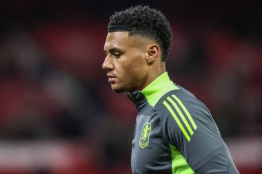 Aston Villa 'dan Ollie Watkins Premier Lig maçı sırasında Nottingham Forest' a karşı Aston Villa City Ground, Nottingham, İngiltere 'de 14 Aralık 2024' te oynanan ısınma maçında