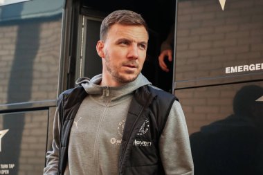 Blackpool 'dan Lee Evans, 14 Aralık 2024' te İngiltere 'nin Oto Kiralama Stadyumu' nda oynanan Sky Bet 1 karşılaşması öncesinde Seçilmiş Araba Kiralama Stadyumu 'na geldi.