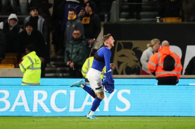 Ipswich Town 'dan Jack Taylor, 14 Aralık 2024' te Wolverhampton Wanderers 'ın Molineux, Wolverhampton' da Ipswich Town 'a karşı oynadığı Premier League maçında 1-2 kazanma hedefini kutluyor.
