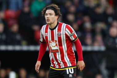 Sheffield United takımından Callum O 'Hare, 14 Aralık 2024' te Bramall Lane, Sheffield, İngiltere 'de oynanan Sheffield United - Plymouth Argyle maçında maç yapıyor.
