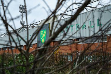 Carrow Yolu 'nun, 15 Aralık 2024' te Norwich City, Norwich Road, Norwich Road, İngiltere 'de Burnley' e karşı oynanan Sky Bet Şampiyonası öncesi genel bir görüntüsü.