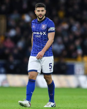 Ipswich Town 'dan Sam Morsy Premier League maçı sırasında Wolverhampton Wanderers, Molineux, Wolverhampton, Birleşik Krallık' ta Ipswich Town 'a karşı 14 Aralık 2024
