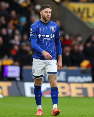 Ipswich Town 'dan Wes Burns Premier League maçı sırasında Wolverhampton Wanderers, Molineux, Wolverhampton, İngiltere' de Ipswich Town 'a karşı 14 Aralık 2024