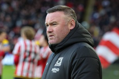 Wayne Rooney Menajeri Plymouth Argyle, Sky Bet Şampiyonası öncesinde Sheffield United, Plymouth Argyle 'a karşı Bramall Lane, Sheffield, İngiltere, 14 Aralık 2024