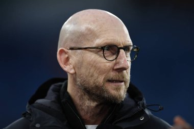 Jaap Stam eski Manchester United oyuncusu Premier League maçı öncesinde Manchester City Manchester United 'a karşı Etihad Stadyumu, Manchester, İngiltere, 15 Aralık 2024