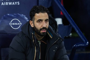 Premier League maçında Manchester City ile Manchester United 'ın Etihad Stadyumu' nda oynadığı maçta Manchester United 'ın menajeri Ruben Amorim, 15 Aralık 2024