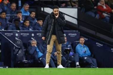 Premier League maçında Manchester City ile Manchester United 'ın Etihad Stadyumu' nda oynadığı maçta Manchester United 'ın menajeri Ruben Amorim, 15 Aralık 2024