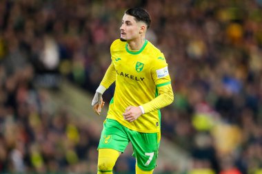 Norwich City 'den Borja Sainz, 15 Aralık 2024' te Norwich City, Norwich Road, Norwich 'te Burnley' e karşı oynanan Gökyüzü İddia Şampiyonası maçında görev başında.