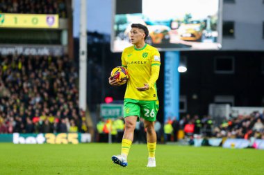 Norwich City 'den Marcelino Nunez, 15 Aralık 2024' te Norwich City, Norwich Road 'da Burnley' e karşı oynanan Gökyüzü İddia Şampiyonası maçına bakıyor.