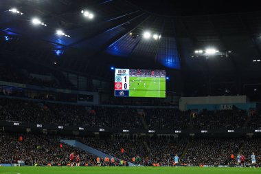 A general view of the stadium during the Premier League match Manchester City vs Manchester United at Etihad Stadium, Manchester, United Kingdom, 15th December 2024 clipart