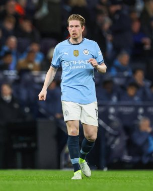 Manchester City - Manchester United Premier League maçında Kevin De Bruyne Etihad Stadyumu 'nda 15 Aralık 2024