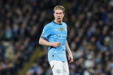 Manchester City - Manchester United Premier League maçında Kevin De Bruyne Etihad Stadyumu 'nda 15 Aralık 2024