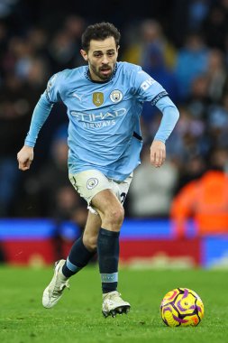 Manchester City 'den Bernardo Silva Premier League maçında Manchester City ile Manchester United arasında 15 Aralık 2024' te Etihad Stadyumu 'nda bir ara verdi.