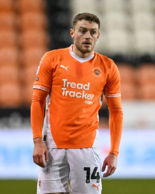 Blackpool 'dan Elliot Embleton, The Vertu Trophy maçı sırasında Blackpool vs Aston Villa U21 Bloomfield Road, Blackpool, Birleşik Krallık, 17 Aralık 2024