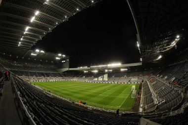 St. James Park 'ın genel görünümü, 18 Aralık 2024' te İngiltere, Newcastle 'daki St. James' s Park 'ta Newcastle United' a karşı oynanan Carabao Kupası Çeyreği Finali öncesinde.