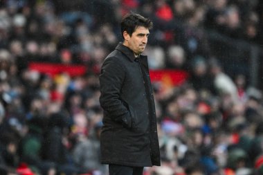 22 Aralık 2024 'te Old Trafford, Manchester, Birleşik Krallık' ta oynanan Premier League maçında Bournemouth Andoni Iraola teknik direktörü Manchester United 'a karşı Bournemouth