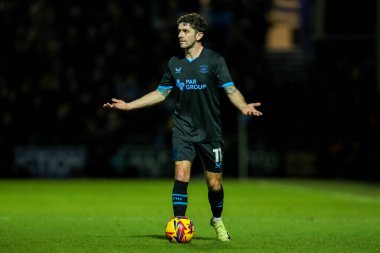 Preston North End 'den Robbie Brady, 21 Aralık 2024' te Londra Matrade Loftus Yolu 'nda Queens Park Rangers ve Preston North End maçında tepki gösterdi.