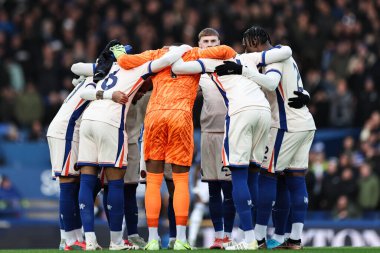 Chelsea 'li oyuncular 22 Aralık 2024' te Goodison Park, Liverpool, İngiltere 'de oynanan Everton-Chelsea Premier Lig karşılaşmasında bir araya geldiler.