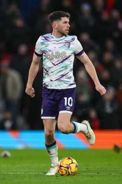 Bournemouth 'dan Ryan Christie 22 Aralık 2024' te Old Trafford, Manchester, İngiltere 'de oynanan Premier League maçında Manchester United Bournemouth' a karşı