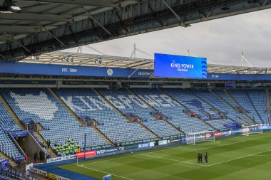 King Power Stadyumu, Premier League karşılaşması öncesinde Leicester City ile Wolverhampton Wanderers 'ın King Power Stadyumu, Leicester, Birleşik Krallık' ta 22 Aralık 2024 'te karşı karşıya geldikleri maçın genel görüntüsü.