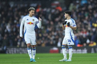 Leeds United takımından Ethan Ampadu, Leeds United 'ın 21 Aralık 2024 tarihli Elland Road, Leeds, İngiltere' deki Leeds United - Oxford United maçında Leeds United Malikânesi Solomon 'a seslendi.