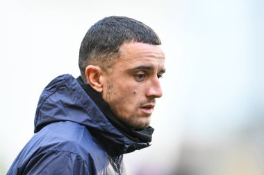 Blackpool 'dan Oliver Norburn, 21 Aralık 2024' te Bloomfield Road, Blackpool 'da oynanan Blackpool-Stevenage maçı öncesinde oynanan maç öncesi ısınma maçında...