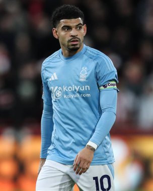 Nottingham Ormanı 'ndan Morgan Gibbs-White Premier League maçı sırasında Brentford Nottingham Ormanı' na karşı Gtech Community Stadyumu, Londra, 21 Aralık 2024