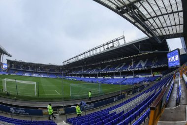 Goodison Park 'ın 22 Aralık 2024' te Goodison Park, Liverpool 'da oynanan Premier Lig karşılaşması öncesinde Everton ve Chelsea maçının genel görünümü