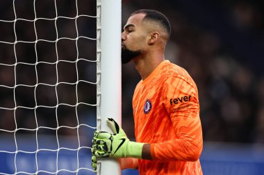 22 Aralık 2024 'te Goodison Park, Liverpool' da Chelsea 'ye karşı oynanan Premier Lig karşılaşmasında Chelsea' den Robert Snchez