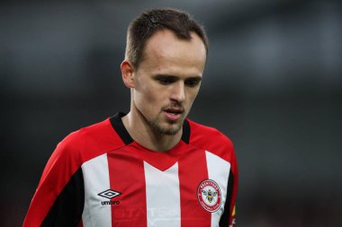 Brentford 'dan Mikkel Damsgaard Premier League maçı sırasında Brentford Nottingham Forest' a karşı Gtech Community Stadyumu, Londra, 21 Aralık 2024