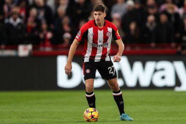 Vitaly Janelt of Brentford in action during the Premier League match Brentford vs Nottingham Forest at The Gtech Community Stadium, London, United Kingdom, 21st December 2024 clipart