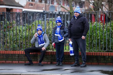 Fans arrives at Matrade Loftus Road prior to the Sky Bet Championship match Queens Park Rangers vs Preston North End at Matrade Loftus Road, London, United Kingdom, 21st December 2024 clipart