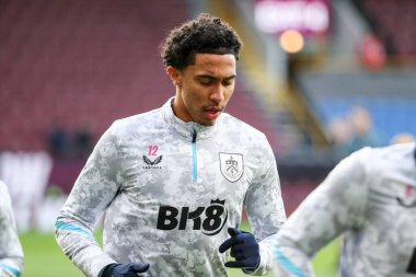 Bashir Humphreys of Burnley warming up before the Sky Bet Championship match Burnley vs Watford at Turf Moor, Burnley, United Kingdom, 21st December 2024 clipart