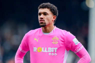 Nathan Wood of Southampton looks on during the Premier League match Fulham vs Southampton at Craven Cottage, London, United Kingdom, 22nd December 2024 clipart