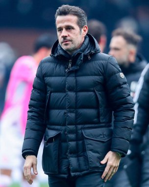 Fulham 'dan Marco Silva, 22 Aralık 2024' te Craven Cottage, Londra, İngiltere 'de oynanan Premier League maçından önce sahaya çıktı.