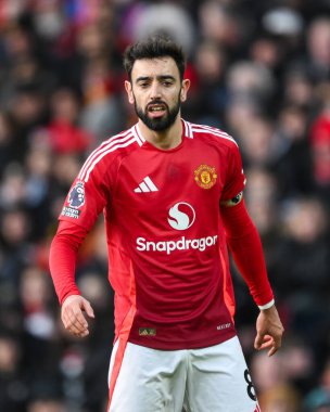 Manchester United 'ın 22 Aralık 2024' te Old Trafford, Manchester, İngiltere 'de oynadığı Premier League maçında Bruno Fernandes ile Bournemouth karşı karşıya geldi.