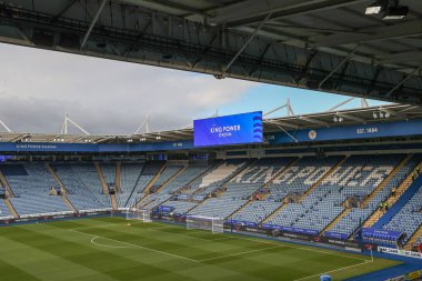 King Power Stadyumu, Premier League karşılaşması öncesinde Leicester City ile Wolverhampton Wanderers 'ın King Power Stadyumu, Leicester, Birleşik Krallık' ta 22 Aralık 2024 'te karşı karşıya geldikleri maçın genel görüntüsü.