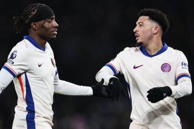 Chelsea 'den Noni Madueke ve Chelsea' den Jadon Sancho, 22 Aralık 2024 'te Goodison Park, Liverpool' da oynanan Premier League karşılaşmasında Everton Chelsea 'ye karşı oynadılar.