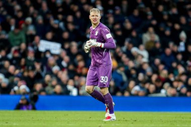 Southampton 'dan Aaron Ramsdale 22 Aralık 2024' te Craven Cottage, Londra 'da oynanan Premier League maçında Fulham Southampton' a karşı.