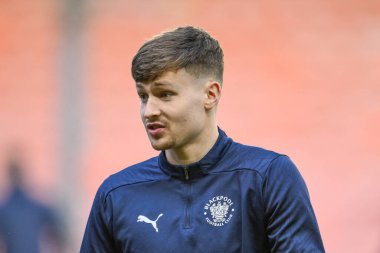 Blackpool 'dan Zac Ashworth, 21 Aralık 2024' te Bloomfield Road, Blackpool 'da oynanan Blackpool-Stevenage maçının öncesinde oynanan maç öncesi ısınma maçında...