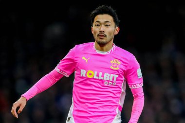 Southampton 'dan Yukinari Sugawara Premier Lig maçı sırasında Londra Craven Cottage' da Fulham Southampton 'a karşı, 22 Aralık 2024