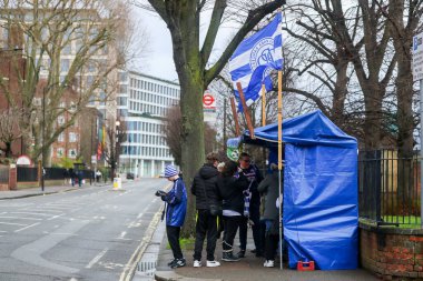 Fans buy the merch prior to the Sky Bet Championship match Queens Park Rangers vs Preston North End at Matrade Loftus Road, London, United Kingdom, 21st December 2024 clipart