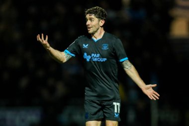 Preston North End 'den Robbie Brady, 21 Aralık 2024' te Londra Matrade Loftus Yolu 'nda Queens Park Rangers ve Preston North End maçında tepki gösterdi.