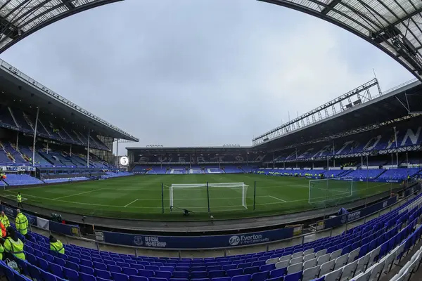 Goodison Park 'ın 22 Aralık 2024' te Goodison Park, Liverpool 'da oynanan Premier Lig karşılaşması öncesinde Everton ve Chelsea maçının genel görünümü