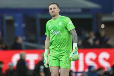 Everton 'dan Jordan Pickford 22 Aralık 2024' te Goodison Park, Liverpool, İngiltere 'de oynanan Premier League maçında Everton Chelsea' ye karşı.