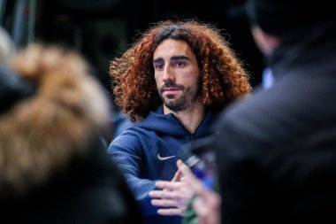 Chelsea 'den Marc Cucurella, Premier League maçından önce Stamford Köprüsü' ne geldi. Chelsea Fulham 'a karşı Stamford Bridge, Londra, Birleşik Krallık, 26 Aralık 2024